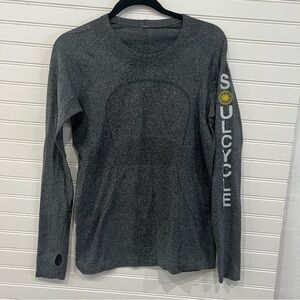 Lululemon Soul Cycle Swiftly Tech Long Sleeve Heathered Dark Gray